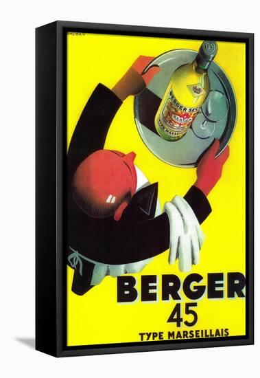 Berger 45 Vintage Poster - Europe-Lantern Press-Framed Stretched Canvas