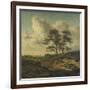 Bergers et moutons au bord du chemin-Jan Wijnants-Framed Giclee Print