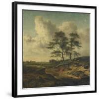 Bergers et moutons au bord du chemin-Jan Wijnants-Framed Giclee Print