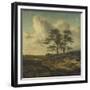 Bergers et moutons au bord du chemin-Jan Wijnants-Framed Giclee Print