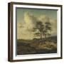 Bergers et moutons au bord du chemin-Jan Wijnants-Framed Giclee Print