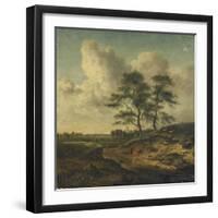 Bergers et moutons au bord du chemin-Jan Wijnants-Framed Giclee Print