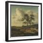 Bergers et moutons au bord du chemin-Jan Wijnants-Framed Giclee Print