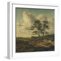 Bergers et moutons au bord du chemin-Jan Wijnants-Framed Giclee Print