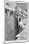 Bergschrund on the Dent Blanche in 1865, 'The Ascent of the Matterhorn' Engraved by Whymper-James Mahoney-Mounted Giclee Print