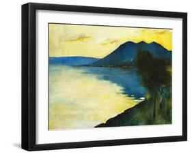 Bergsee at Sunset; Bergsee Am Sonnenuntergang-Lesser Ury-Framed Giclee Print