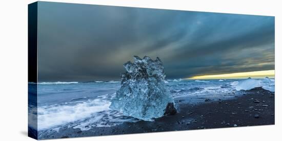 Bergy bits, Iceland-Art Wolfe-Stretched Canvas