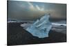 Bergy bits on beach, Austur-Skaftafellss�sla, Iceland-Art Wolfe-Stretched Canvas