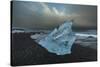 Bergy bits on beach, Austur-Skaftafellss�sla, Iceland-Art Wolfe-Stretched Canvas