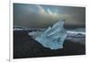 Bergy bits on beach, Austur-Skaftafellss�sla, Iceland-Art Wolfe-Framed Photographic Print