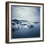 Bergy Bits Under Cloudy Sky-null-Framed Photographic Print