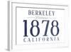 Berkeley, California - Established Date (Blue)-Lantern Press-Framed Art Print