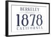 Berkeley, California - Established Date (Blue)-Lantern Press-Framed Art Print