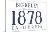 Berkeley, California - Established Date (Blue)-Lantern Press-Stretched Canvas