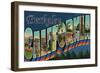 Berkeley, California - Large Letter Scenes-Lantern Press-Framed Art Print