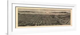 Berkeley, California - Panoramic Map-Lantern Press-Framed Art Print