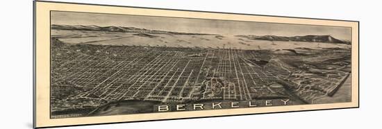 Berkeley, California - Panoramic Map-Lantern Press-Mounted Art Print