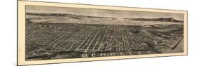 Berkeley, California - Panoramic Map-Lantern Press-Mounted Art Print