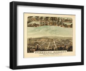 Berkeley Springs, West Virginia - Panoramic Map-Lantern Press-Framed Art Print