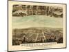 Berkeley Springs, West Virginia - Panoramic Map-Lantern Press-Mounted Art Print