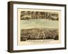 Berkeley Springs, West Virginia - Panoramic Map-Lantern Press-Framed Art Print