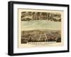 Berkeley Springs, West Virginia - Panoramic Map-Lantern Press-Framed Art Print