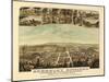 Berkeley Springs, West Virginia - Panoramic Map-Lantern Press-Mounted Art Print