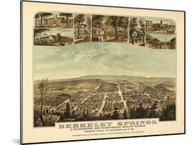 Berkeley Springs, West Virginia - Panoramic Map-Lantern Press-Mounted Art Print