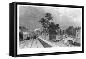 Berkhamsted Station, Hertfordshire, on the London and Birmingham Railway, C1860-null-Framed Stretched Canvas