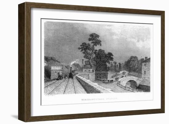 Berkhamsted Station, Hertfordshire, on the London and Birmingham Railway, C1860-null-Framed Giclee Print