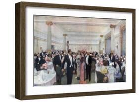 Berkleley Hotel Dinner-AC Michael-Framed Art Print