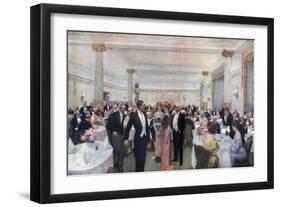 Berkleley Hotel Dinner-AC Michael-Framed Art Print