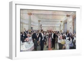 Berkleley Hotel Dinner-AC Michael-Framed Art Print