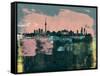 Berlin Abstract Skyline II-Emma Moore-Framed Stretched Canvas