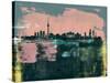 Berlin Abstract Skyline II-Emma Moore-Stretched Canvas