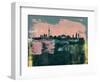 Berlin Abstract Skyline II-Emma Moore-Framed Art Print