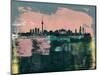 Berlin Abstract Skyline II-Emma Moore-Mounted Art Print