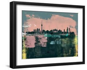 Berlin Abstract Skyline II-Emma Moore-Framed Art Print