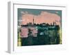 Berlin Abstract Skyline II-Emma Moore-Framed Art Print