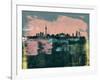 Berlin Abstract Skyline II-Emma Moore-Framed Art Print