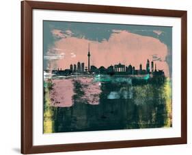 Berlin Abstract Skyline II-Emma Moore-Framed Art Print