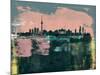 Berlin Abstract Skyline II-Emma Moore-Mounted Art Print
