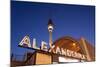 Berlin, Alexanderplatz Square, Stroke and Television Tower, Evening-Catharina Lux-Mounted Photographic Print