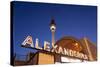 Berlin, Alexanderplatz Square, Stroke and Television Tower, Evening-Catharina Lux-Stretched Canvas