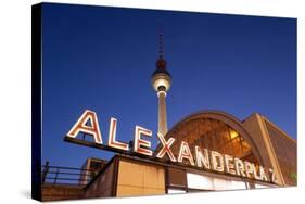 Berlin, Alexanderplatz Square, Stroke and Television Tower, Evening-Catharina Lux-Stretched Canvas