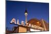 Berlin, Alexanderplatz Square, Stroke and Television Tower, Evening-Catharina Lux-Mounted Photographic Print