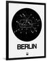 Berlin Black Subway Map-NaxArt-Framed Art Print