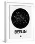 Berlin Black Subway Map-NaxArt-Framed Art Print