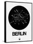 Berlin Black Subway Map-NaxArt-Framed Stretched Canvas