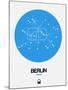 Berlin Blue Subway Map-NaxArt-Mounted Art Print